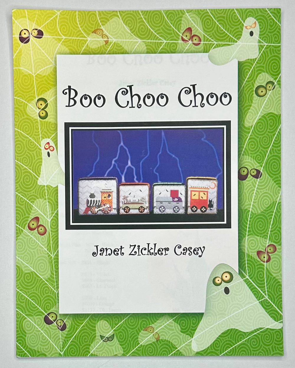 Boo Choo Choo (4 canvases) with stitch guide