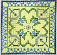 Knot Garden Biscornu with stitch guide
