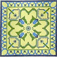 Knot Garden Biscornu with stitch guide