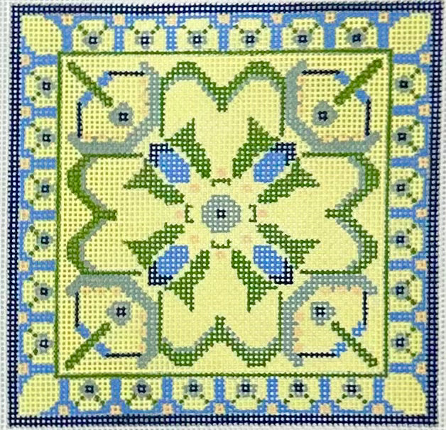 Knot Garden Biscornu with stitch guide