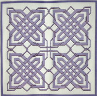 Purple Lattice Square Pillow
