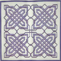 Purple Lattice Square Pillow