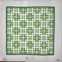 Green Geometric Pillow
