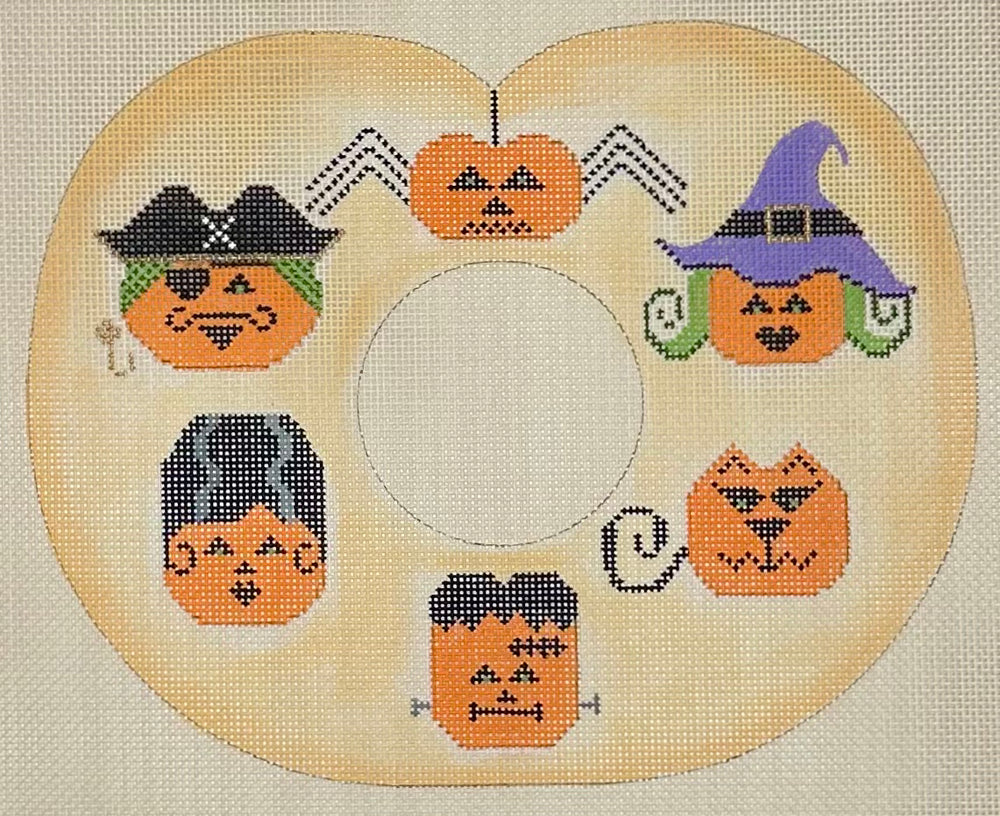 Pumpkin Wreath with stitch guide