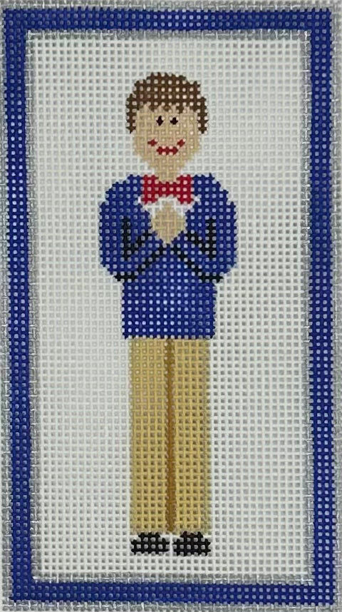 First Communion Boy with stitch guide