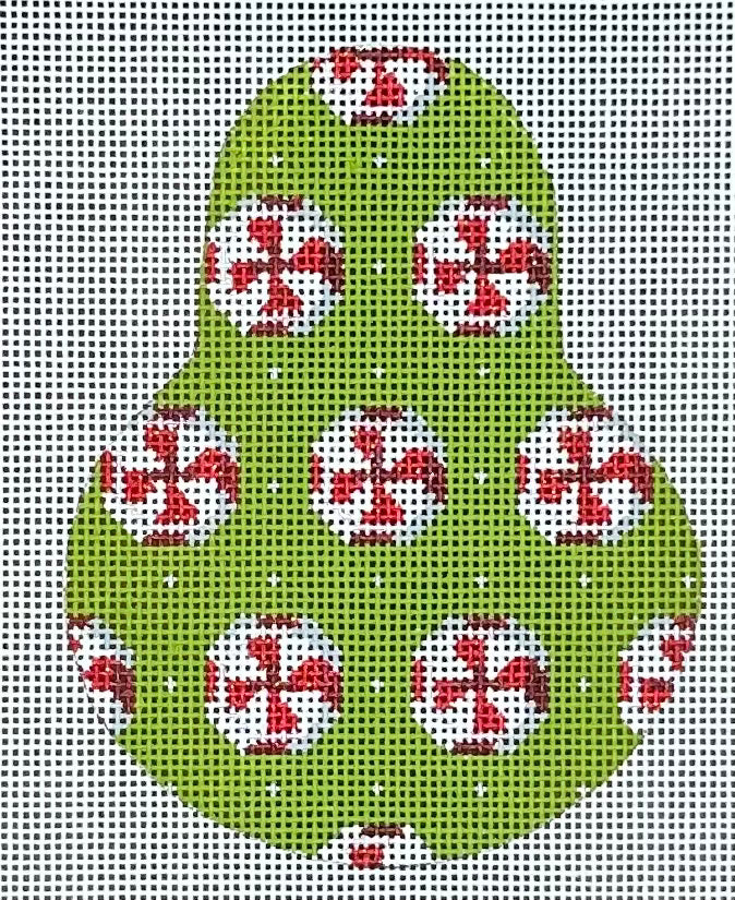 Peppermint Candies on Anjou Pear with stitch guide