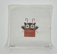 Present Owl w/ Candy Cane

