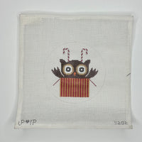 Present Owl w/ Candy Cane