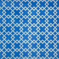 Blue and White Geometric Pattern Pillow