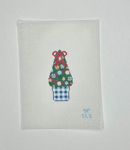 Festive Gingham Planter