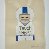 Quarterback with stitch guide