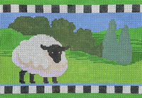 Sheep with Checkered Border
