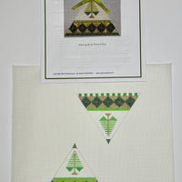 Small Green Tree, 2 sided with stitch guide