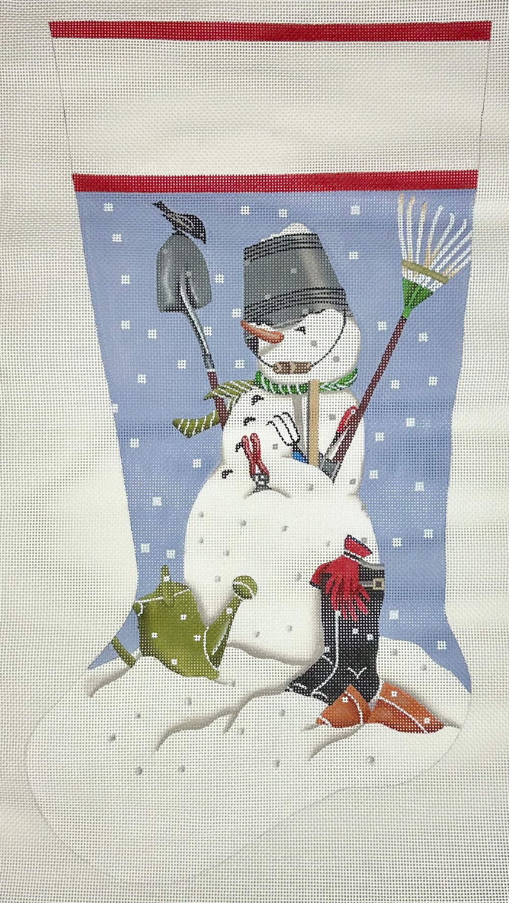 Garden Snowman Stocking
