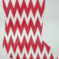 Red/White Chevron Stocking