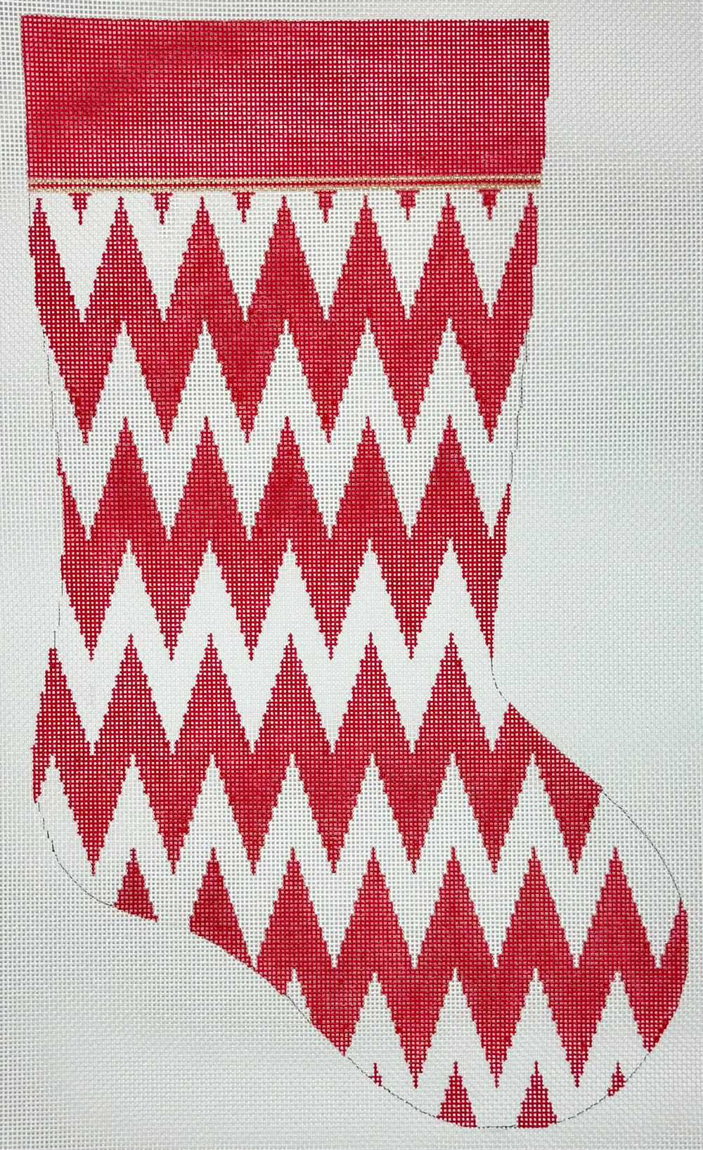 Red/White Chevron Stocking