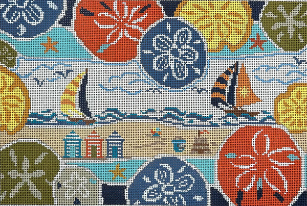 Summer Beach ~ Dune Path to the Beach Large 18 Mesh handpainted Needle –  Needlepoint by Wildflowers