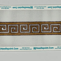 Brown Greek Key Knot Headband (canvas only)