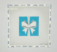 White Bow Square Insert
