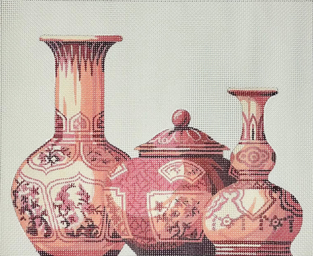 Trio of Red Vases