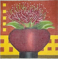Potted Floral Square
