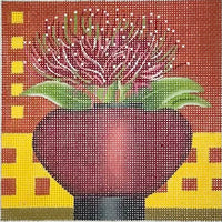 Potted Floral Square