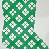 Green/White Diamonds Stocking