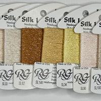10 cards of Silk Lame Braid 18ct