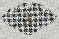Letter E Houndstooth Strawberry
