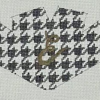 Letter E Houndstooth Strawberry