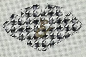 Letter E Houndstooth Strawberry