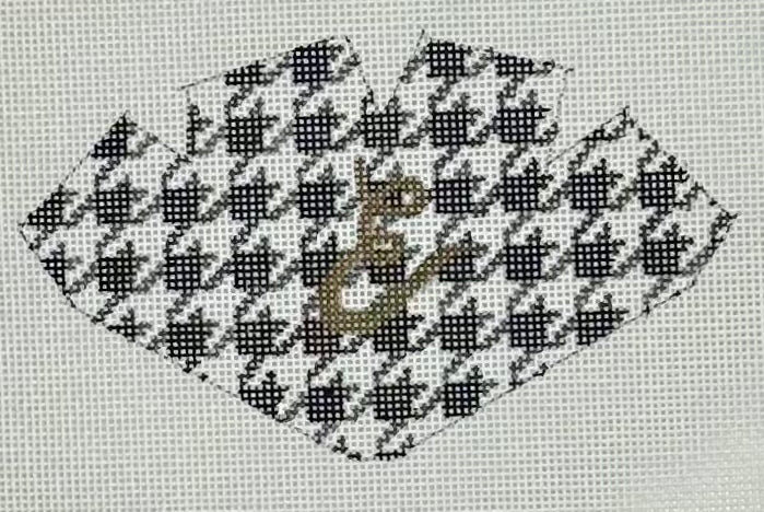 Letter E Houndstooth Strawberry