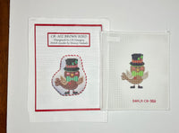 Brown Bird with stitch guide
