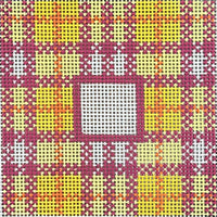 Orange Yellow Plaid Square Insert