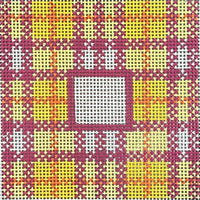 Orange Yellow Plaid Square Insert