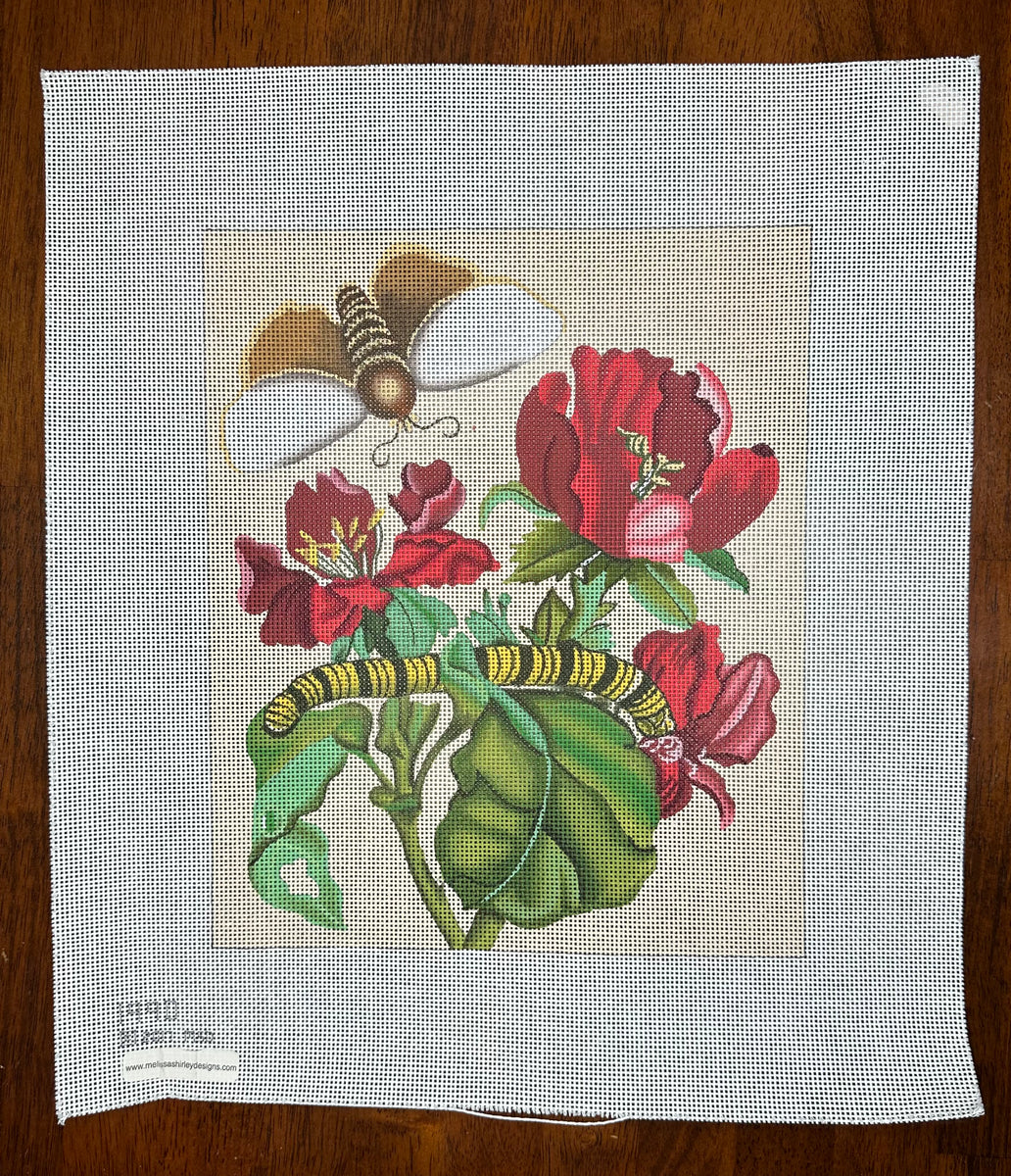 Moth Floral | Needlepoint Destashing