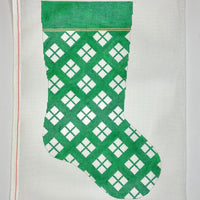 Green/White Diamonds Stocking