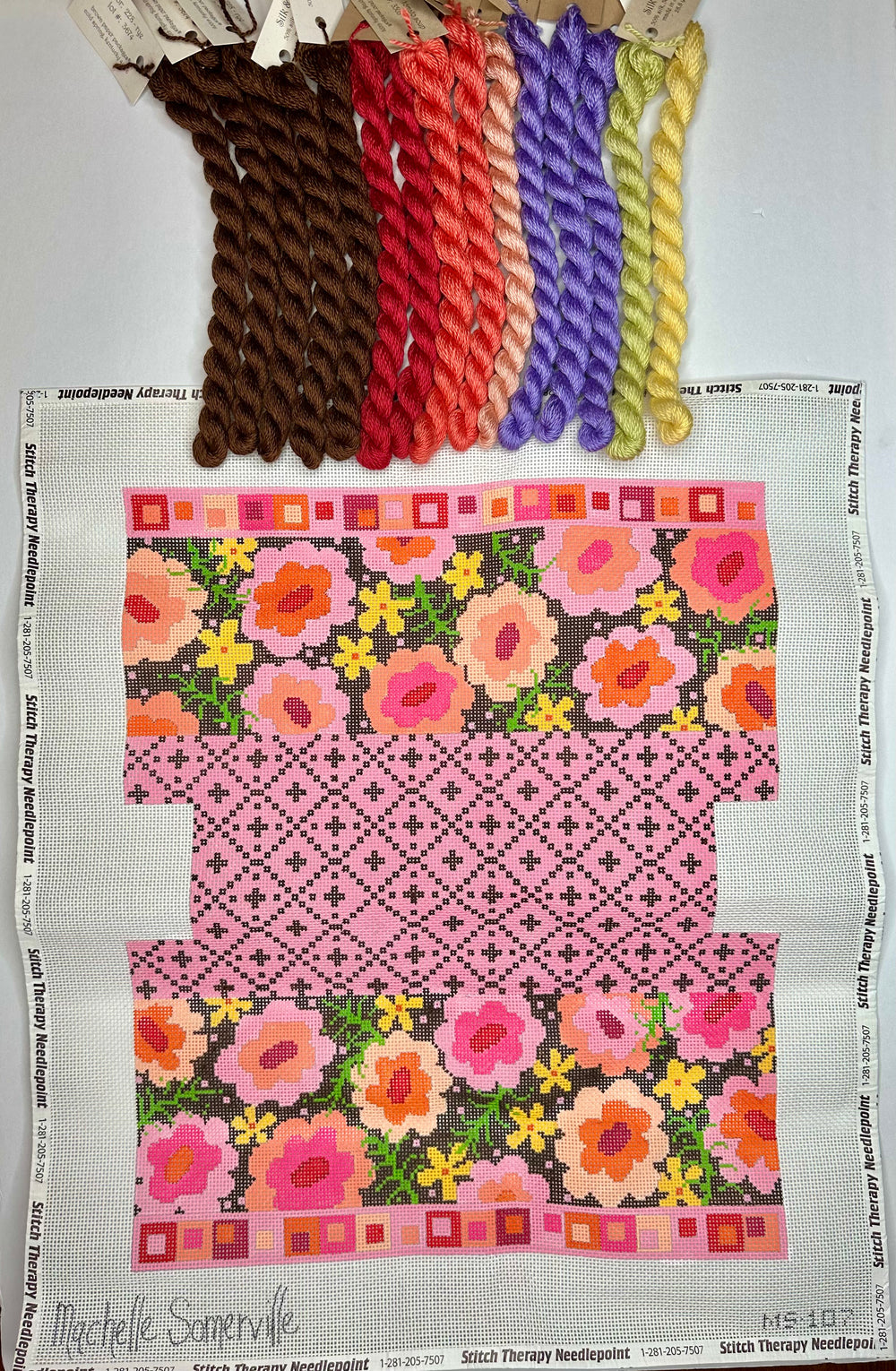 Girly Girl Makeup Bag with threads