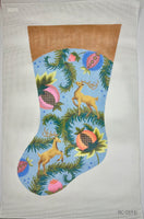Royal Stag Stocking on Blue
