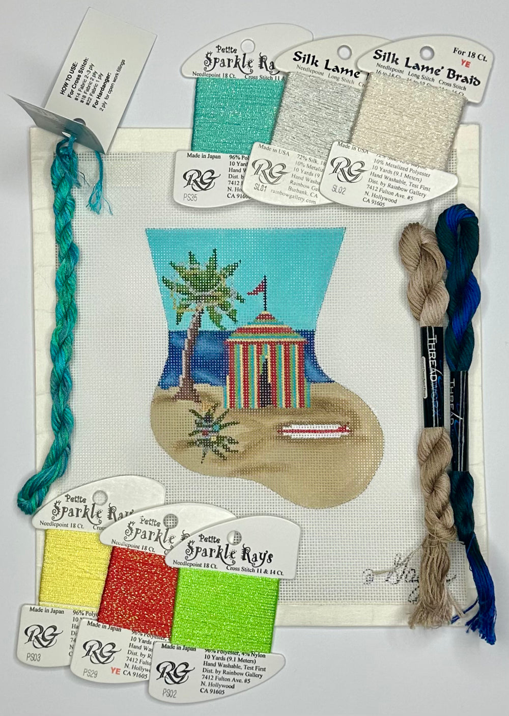 Beach Mini Sock with threads