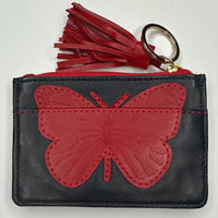Self Finishing Butterfly Wallet - Navy/Red