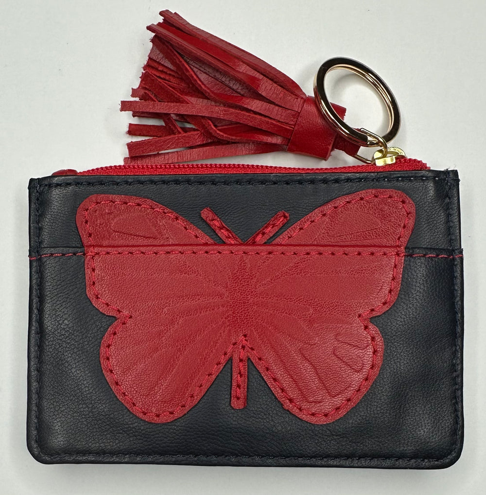 Self Finishing Butterfly Wallet - Navy/Red