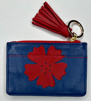 Flower Wallet - Royal/Red
