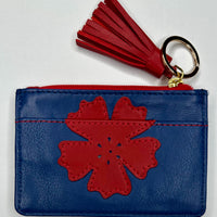Self Finishing Flower Wallet - Royal/Red