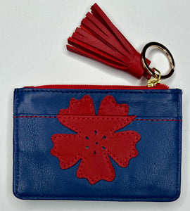 Self Finishing Flower Wallet - Royal/Red