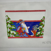 Folk Santa with Fox Stocking Cuff