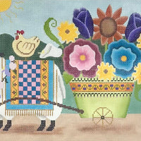 Sheep Pulling Flower Cart III with stitch guide