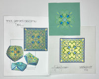 Knot Garden Biscornu with stitch guide
