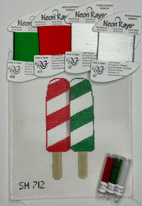 Christmas Popsicles with threads