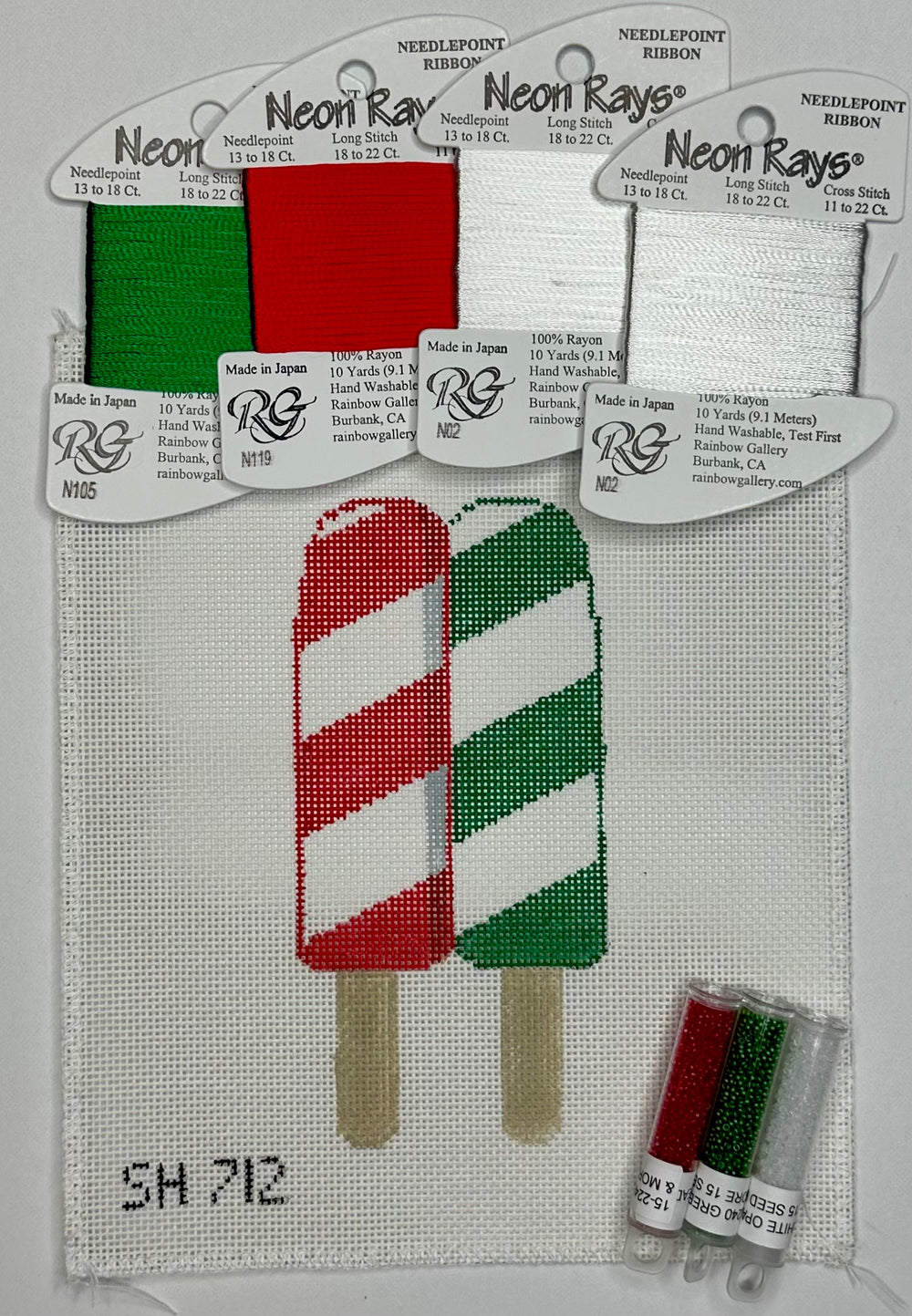 Christmas Popsicles with threads